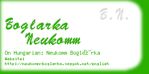 boglarka neukomm business card